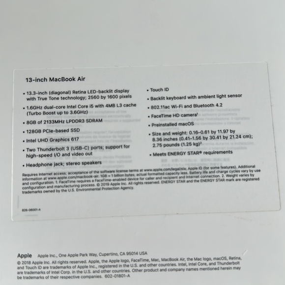 MacBook Air 13.3” 2018 - Picture 3 of 4